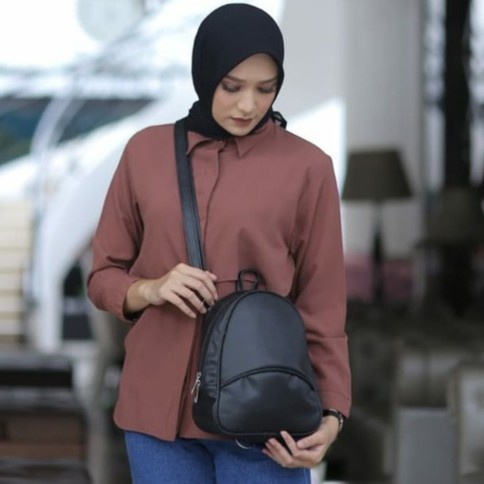 Tas Ransel Mini Wanita Mihua Tas Wanita Terebaru Tas Ransel ESCORTBAGS Korea Terlaris HITAM MINI BAG KOREA