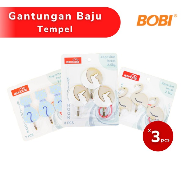 Gantungan Cantelan Karakter untuk Baju, Tas, Kunci. Dindingg Tempel Sticky Hook  Multifungsi / Gantungan Baju Serbaguna isi 3 Hook Karakter Cantolan Tempel / Gantungan Cantelan Karakter - WARNA &amp; MOTIF RANDOM