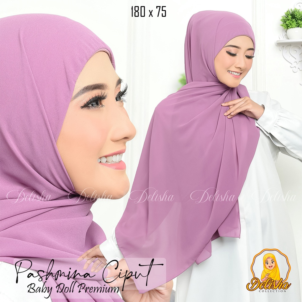 Pashmina + Ciput 2IN1 Ceruty Baby Doll Premium / Pashmina + Inner 2IN1 Ceruty Baby Doll Premium / Inner Pasmina Ceruty Premium / Pashmina Instant Baby Doll Premium