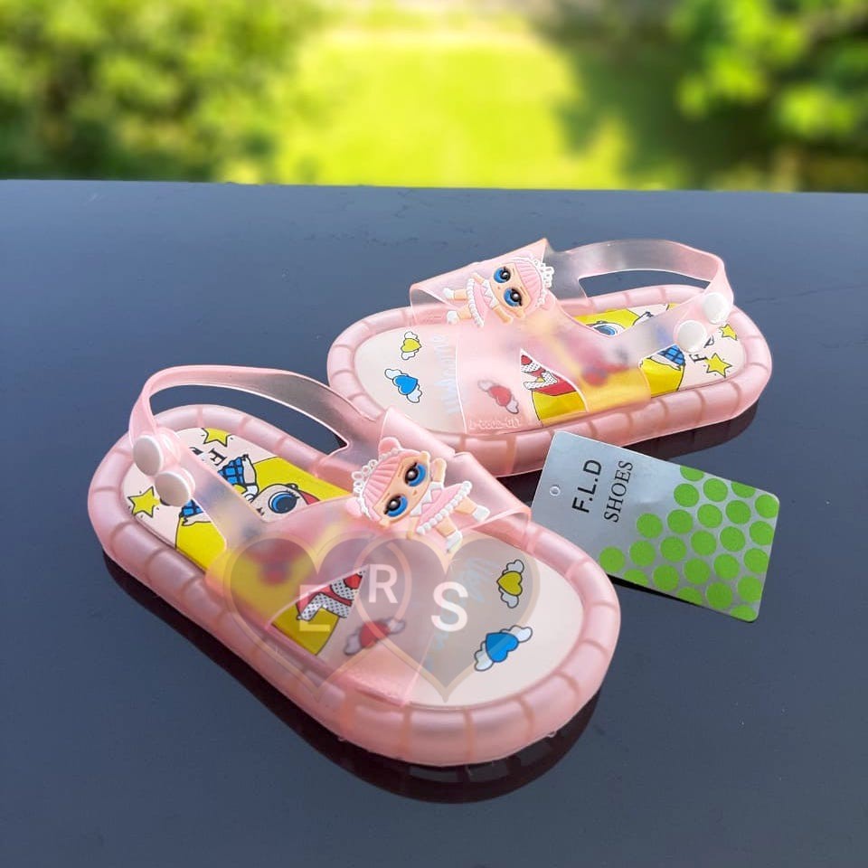 TOKOERS YJD2055 Sandal Jelly Anak Perempuan, Sandal Anak Import Umur 1 2 3 4 5 tahun - Sandal LED