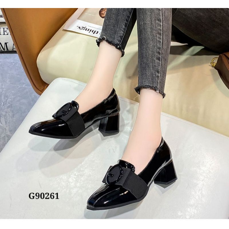 High Block Slop Shoes Korea G90261