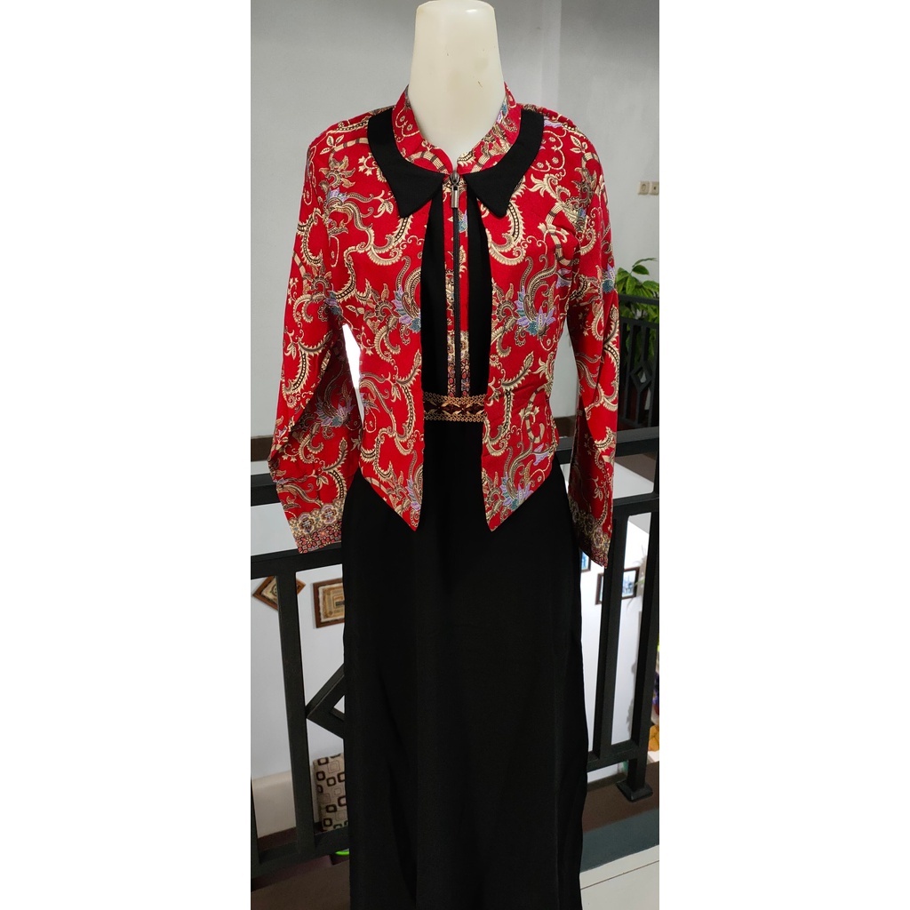 Gamis Batik Rompi / Gamis Bolero Batik / Gamis Bolero / Gamis Blezer Batik