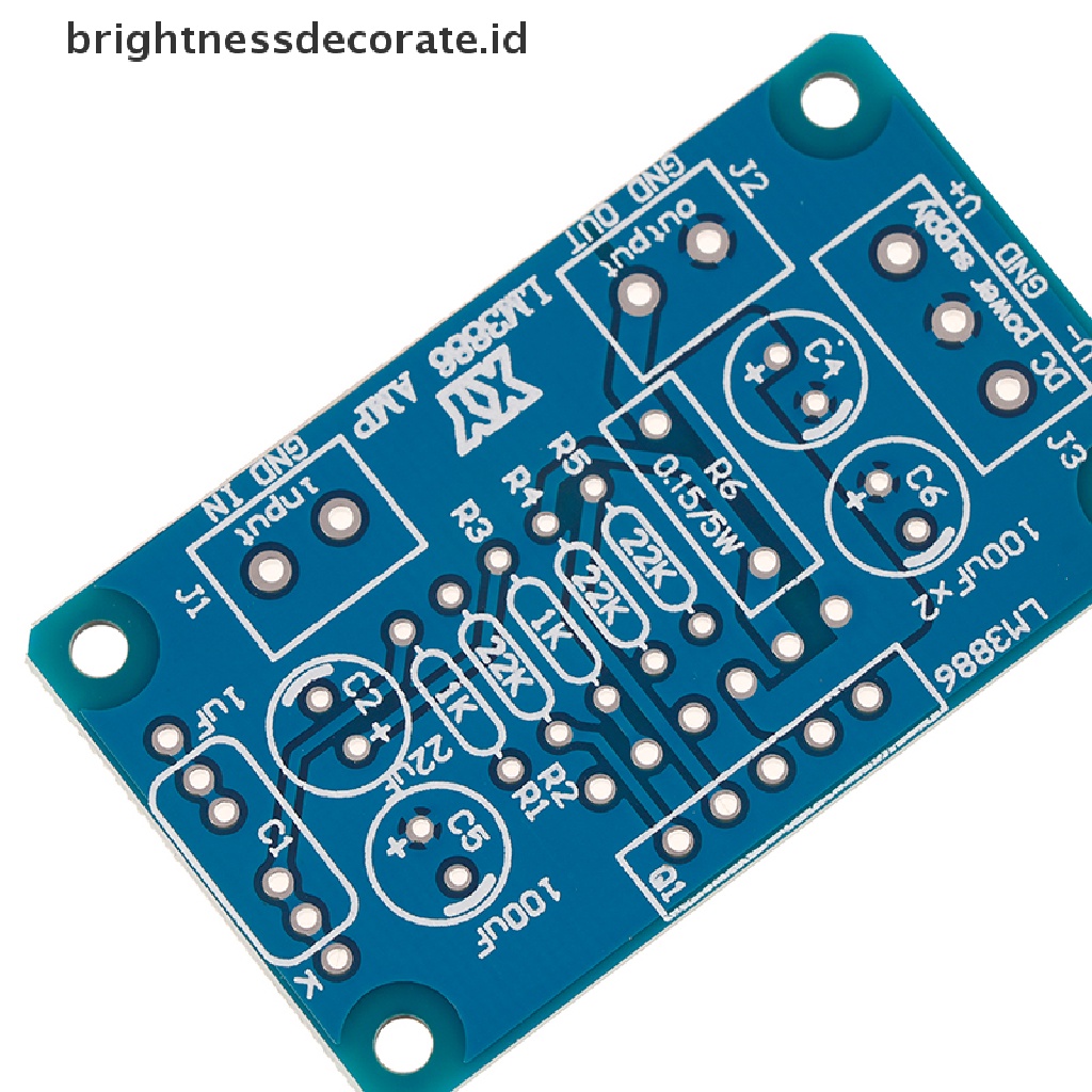 Papan PCB power amplifier DC ^ 20-28V 68W LM3886TF HIFI parallel bare