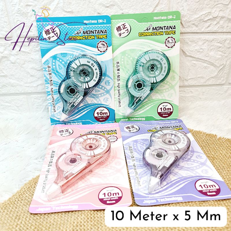 

Correction Tape Montana OR ( 10 Meter x 5 mm ) / Tip Ex Roll OR-2 Montana Warna Warni Bening / Tip Ex Kertas ORIGINAL Montana / Stipo / Tipe X