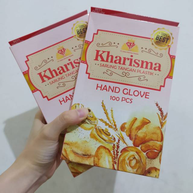 2 Pasang Sarung Tangan Plastik Gloves Glove Kue Roti Sarung Tangan Serbaguna