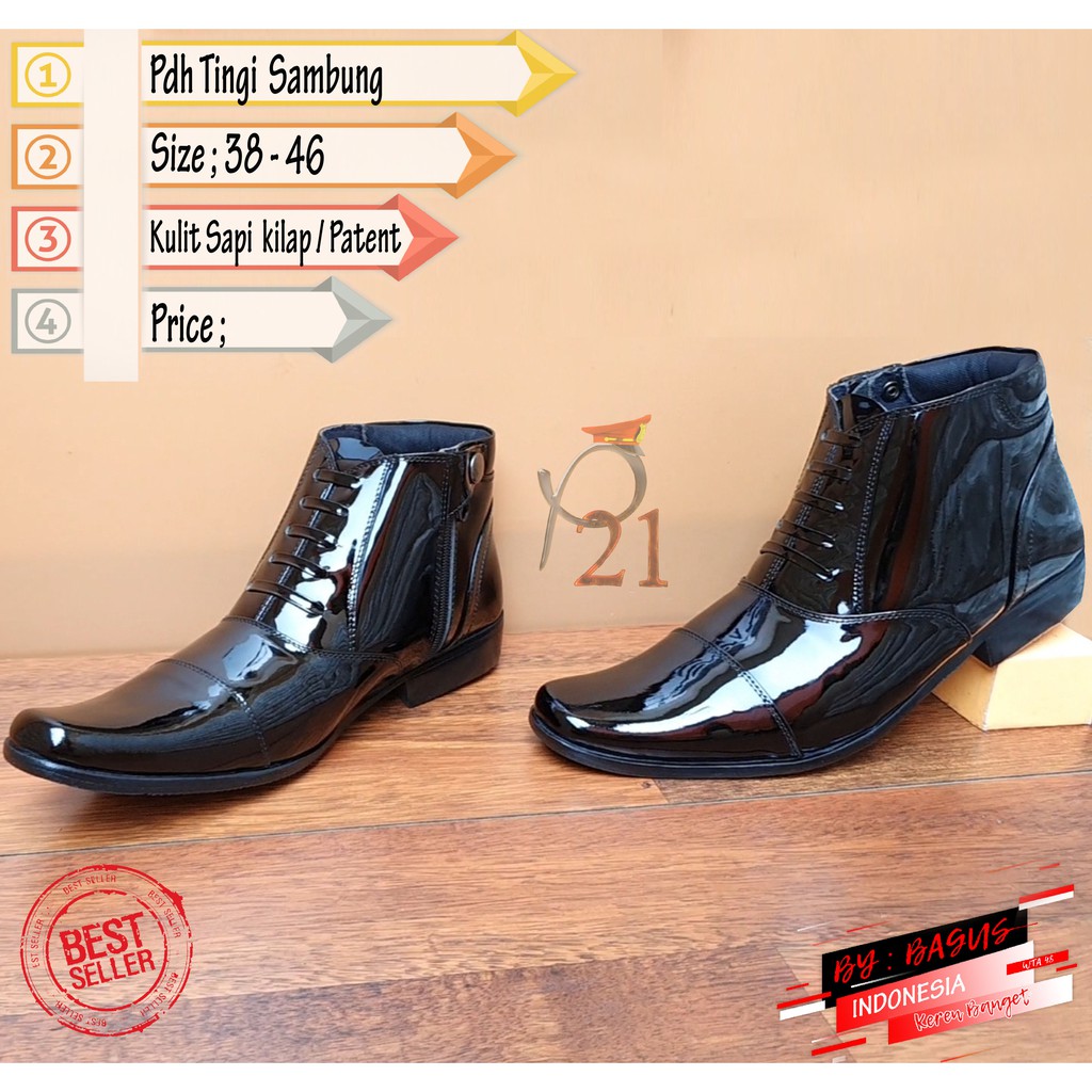 PDH TINGGI SAMBUNG P21 / SEPATU PRIA / SEPATU DINAS