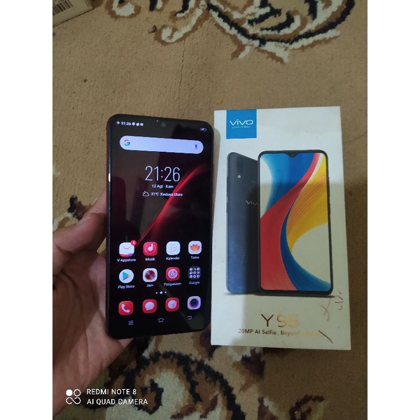 Vivo Y95 Ram 4/32Gb Fullset Murah Bergaransi