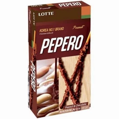 

LOTTE Pepero Peanut & Chocolate 36gr - Cokelat/Biskuit Stick