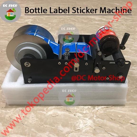 

Mesin Label Stiker Botol Manual /Bottle Sticker Labeling Machine Black