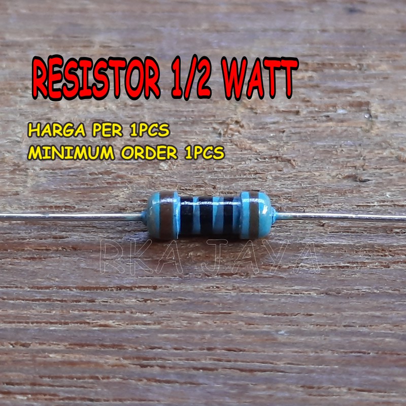 Resistor 1/2 Watt 0.5 Watt 1 10 1K 100K 4K7 47K 470K 330 2k2 3k3 100 220  56 47 Ohm