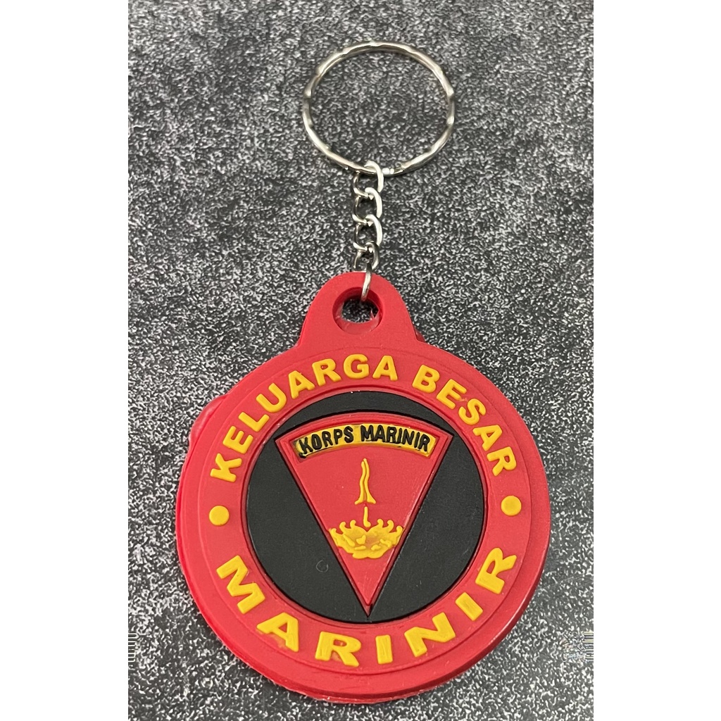 Gantungan Kunci Marinir (Segitiga) | Keychain | Gantungan Kunci Karet Marinir