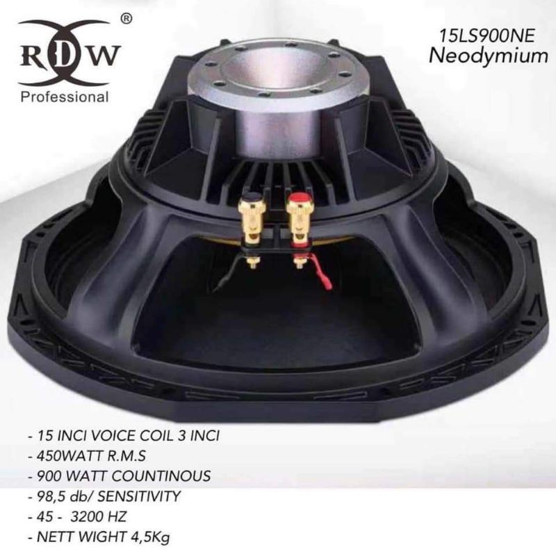Komponen speaker RDW 15 inch RDW 15LS900NE Original