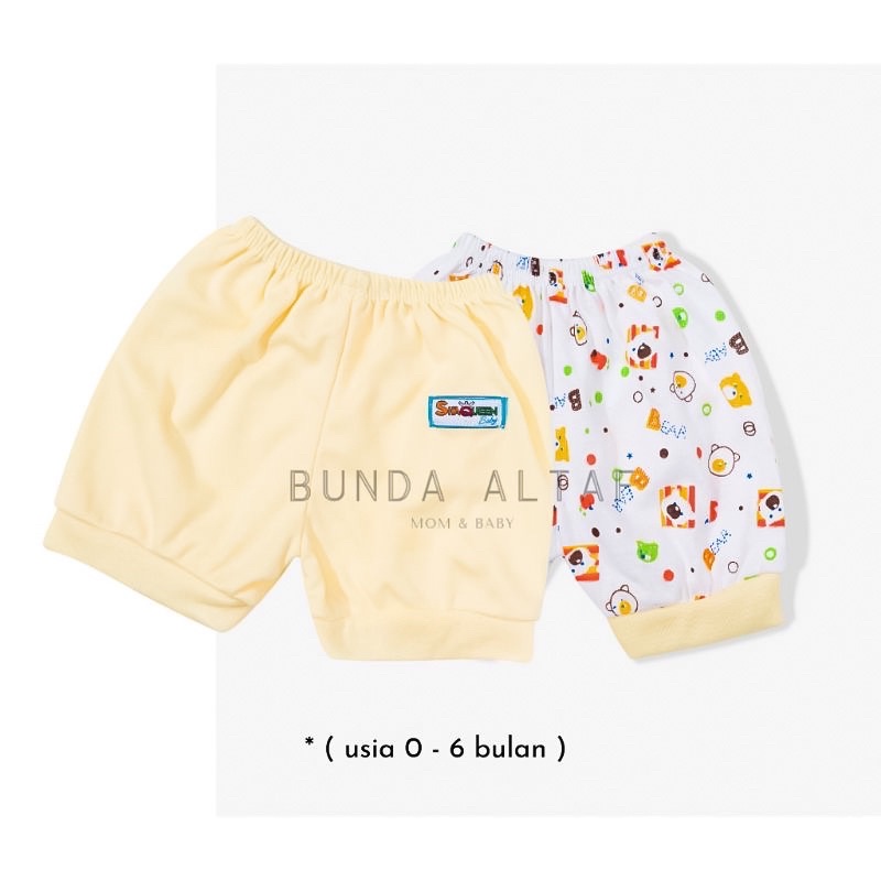 Celana Pendek Bayi SNI Polos dan Motif Shaqueen / Zahdan Baby 0-6 bulan [ Bunda Altaf ]