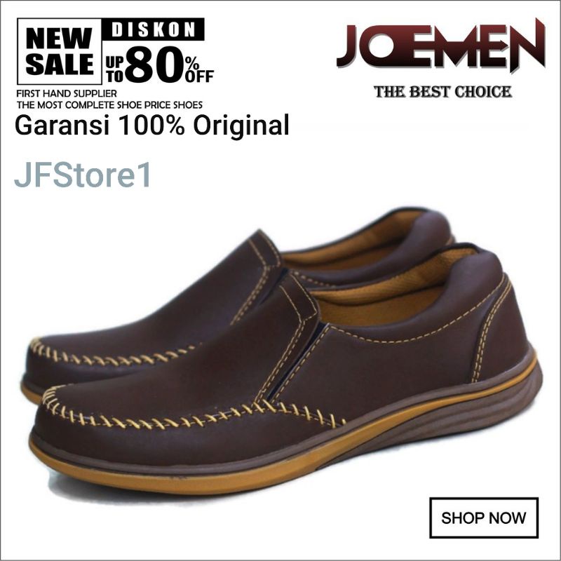 Sepatu Pria Kulit Joemen J 81 Sepatu Casual Fashion Kerja Kantor Pria Original Import Terbaru