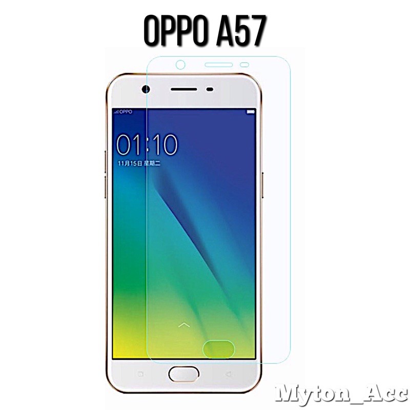 Clear Tempered Glass Oppo A57 Anti Gores Kaca Screen Guard Layar Protector Antigores 9h Bening Shopee Indonesia