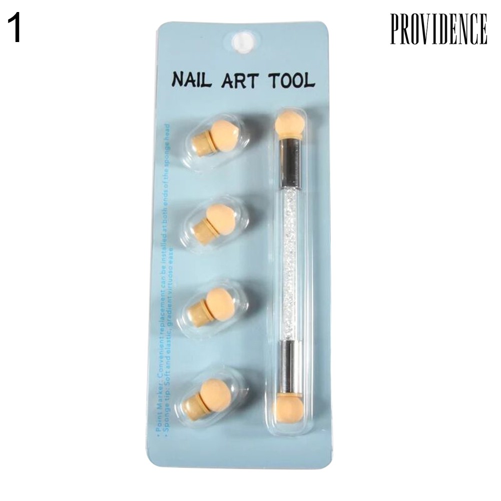 Providence Portable Washable Double Head Sponge Smudge Pen Nail Art Painting Dotting Tool