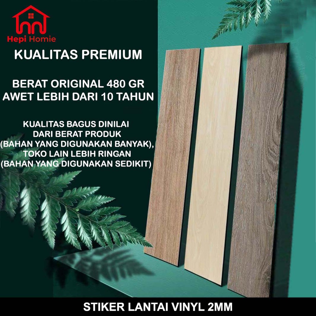 [HH] STIKER LANTAI VINYL / FLOOR STICKER PARKET KAYU VINIL VYNIL 91.4CM X 15.2CM TEBAL 2MM