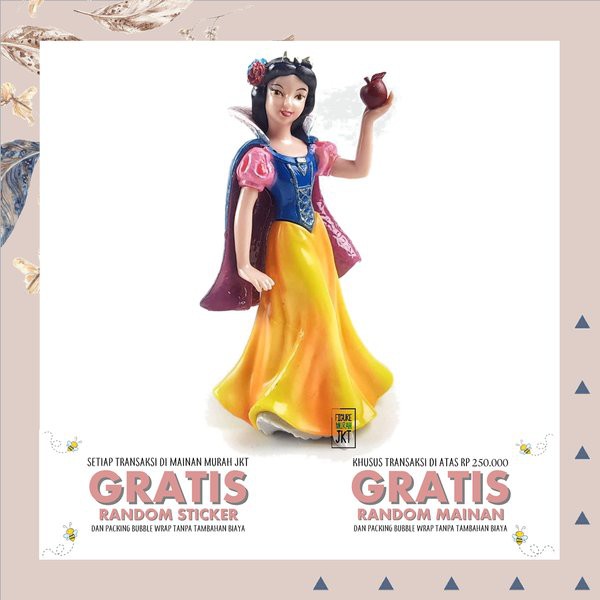 MAINAN ANAK FIGURE PRINCESS SNOW WHITE PUTRI SALJU PUTRI TIDUR BESAR CAKE TOPPER HIASAN KUE