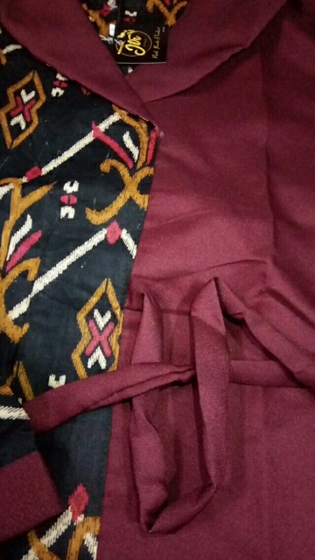 Tey-17 Batik Wanita Asj Sa Hrb026 Kenongo Kemeja Tosca Pendek