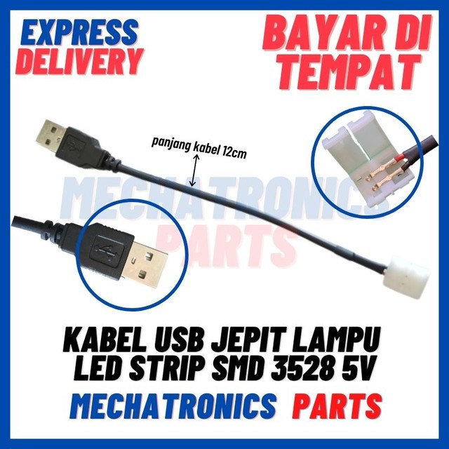 [DSP-9368] KABEL USB JEPIT LAMPU LED STRIP SMD 3528 5V