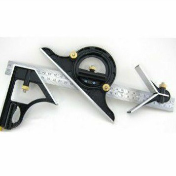 

gk Penggaris Wateass Siku Kombinasi Dengan Busur 12 Inci / Combination Square Ruler