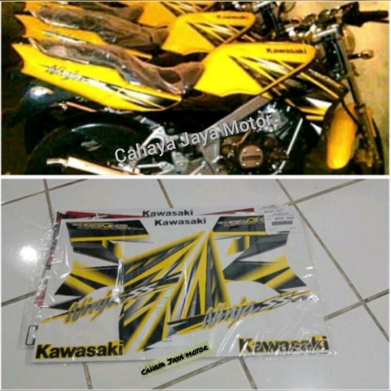 Stiker Lis Striping Ninja 150 Ss 2013-2014 Kuning kawasaki Ninja Ss Kuning