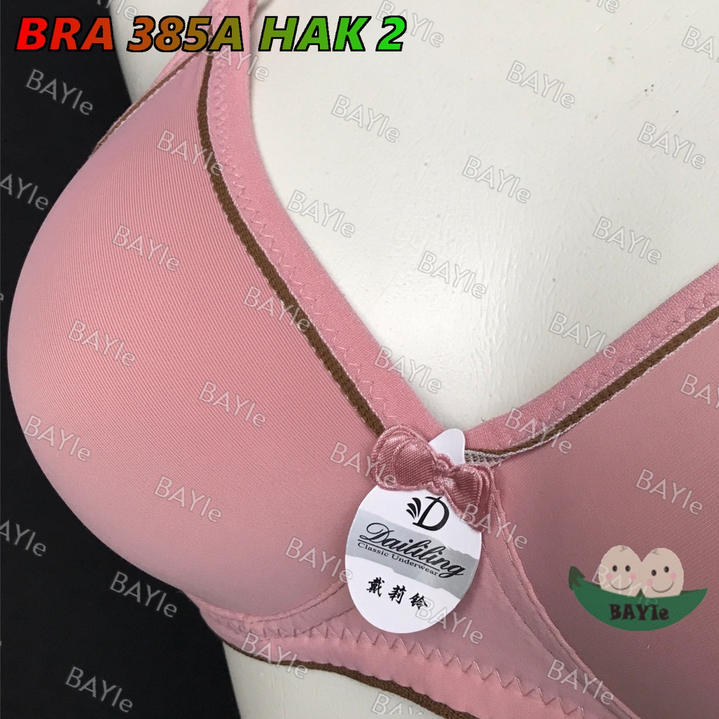 3 PCS BH / Bra Wanita Cewek Remaja/ABG/Dewasa DAILILING 385A Cup A Busa Sedang Tanpa Kawat Kaitan 2 Size 34 - 40