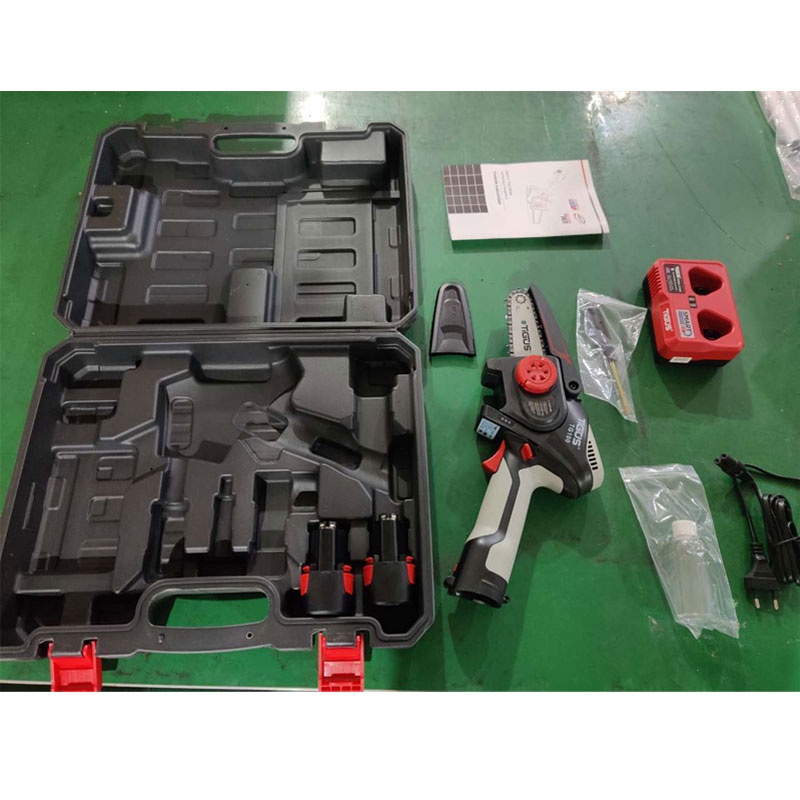 Tigus Mini Battery Chainsaw 4 inci Elektrik Mini baterai Gergaji Rantai