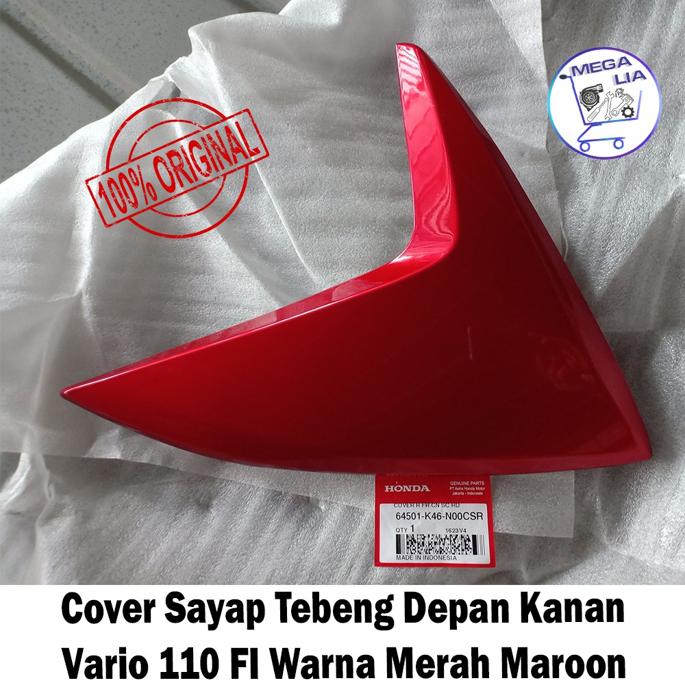 Cover Sayap Tebeng Depan Kanan Vario 110 FI Warna Merah Maroon 64501-K46-N00CSR ORI HONDA