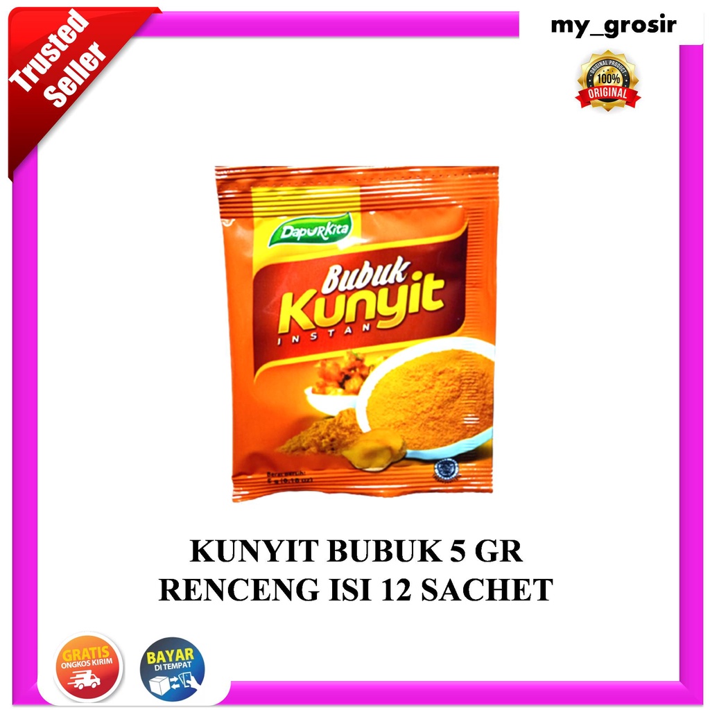 Jual Kunyit Bubuk Kunit Bubuk Renceng Isi Gr X Sachet Shopee Indonesia