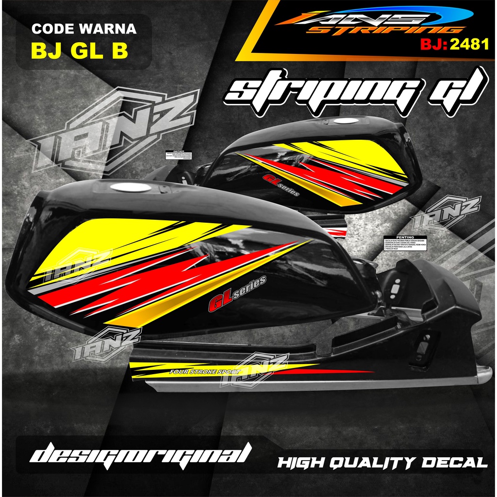 CUSTOM STRIPING VARIASI GL 100 / STIKER GL MAX / STRIPING GL PRO / STIKER MOTOR GL TERBARU / VARIASI STIKER GL 100