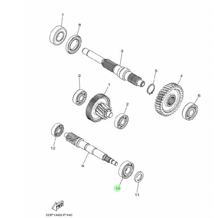 BEARING LAHER 6204 PULLY CVT BELAKANG NMAX ASLI ORIGINAL YAMAHA