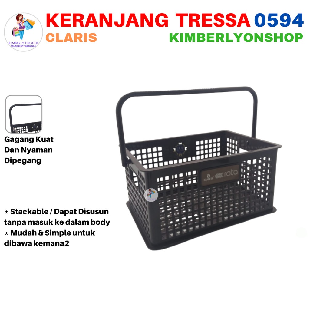 Keranjang Plastik Serbaguna Tressa 0594 Claris