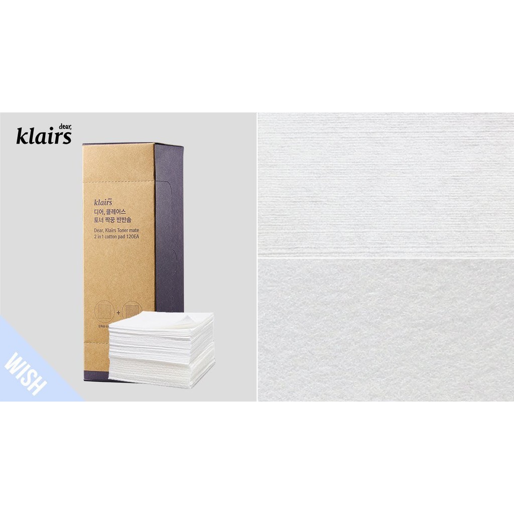 Dear klairs toner mate 2 in 1 cotton pad