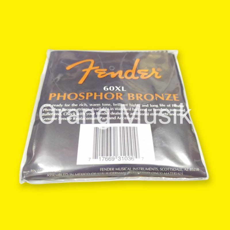 Senar Gitar Akustik Fender Ball End Phosphor Bronze 0.10