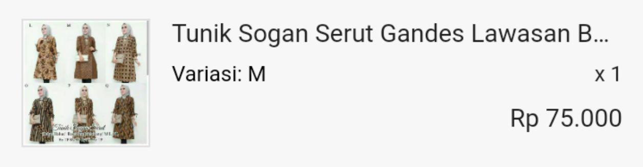 Tunik Sogan Serut Gandes Lawasan Batik Tunic