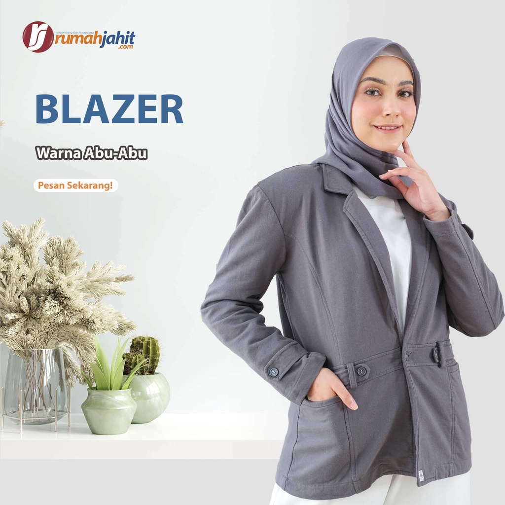 Semi Blazer /Blazer Wanita Abu Indotailor/Jas Wanita