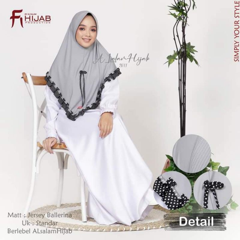 GOTIK POLKA BAHAN JERSEY BALLERINA SUPER ORI BRAND FI HIJAB