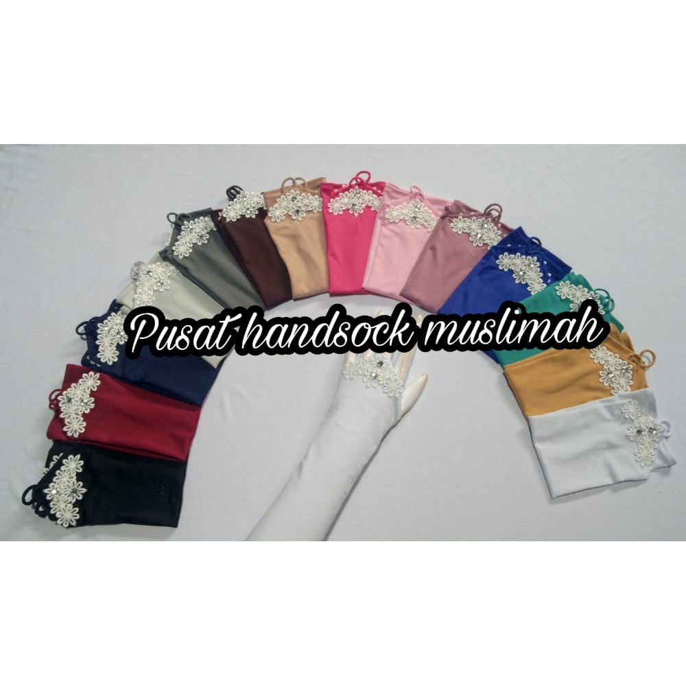 Termurah !!! Handsock Cincin Flower/ Manset Wanita/Sarung Tangan Muslimah/Syari