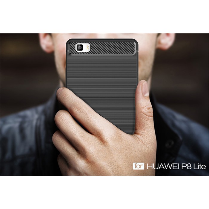 FIBER LINE Huawei P8 Lite - P9 Lite spigen like full cover case carbon         / Case HP / Casing HP