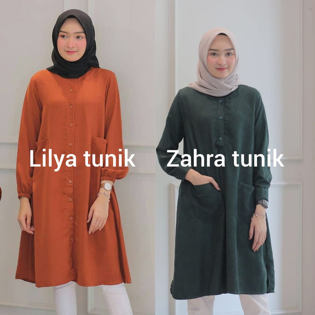  BAJU  OUTER PANJANG  MUSLIM WANITA  TUNIK RAJUT  Yola Tunik 