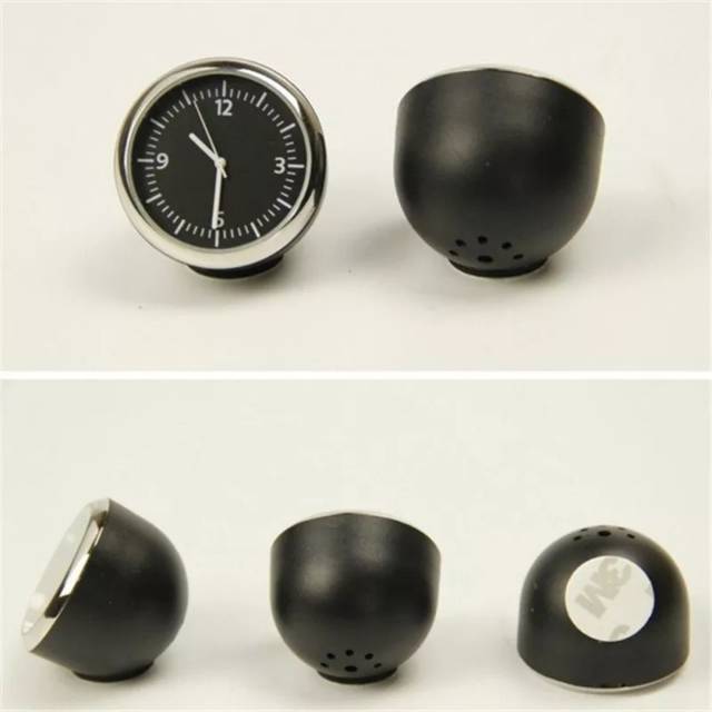 Jam Analog Dashboard Mobil Car Watch Clock Ornament Acessories