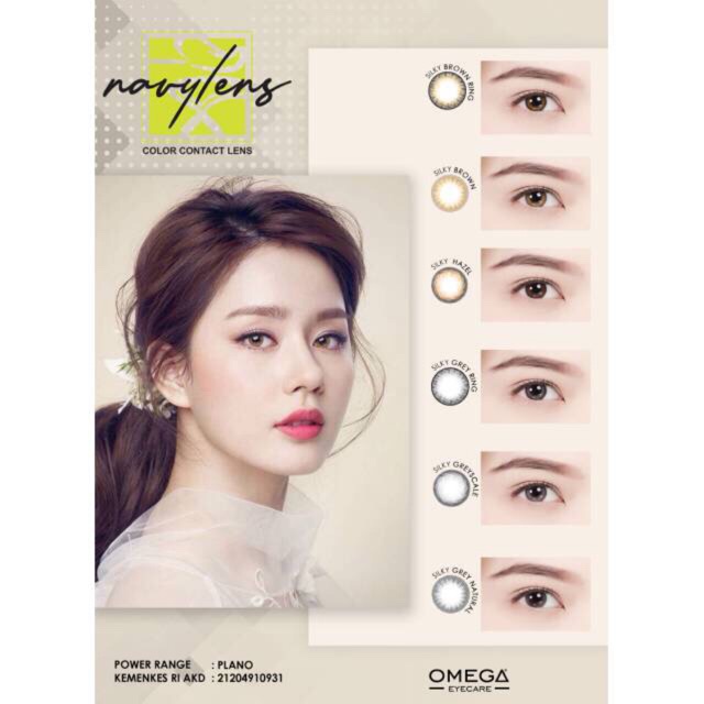 SOFTLENS NAVY LENS SILKY BY OMEGA (NORMAL)