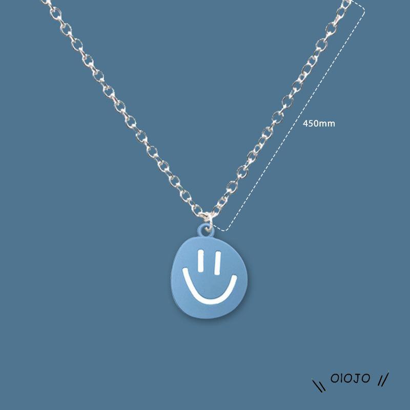 【COD】Kalung Rantai Dengan Liontin Smiley Face Untuk Wanita