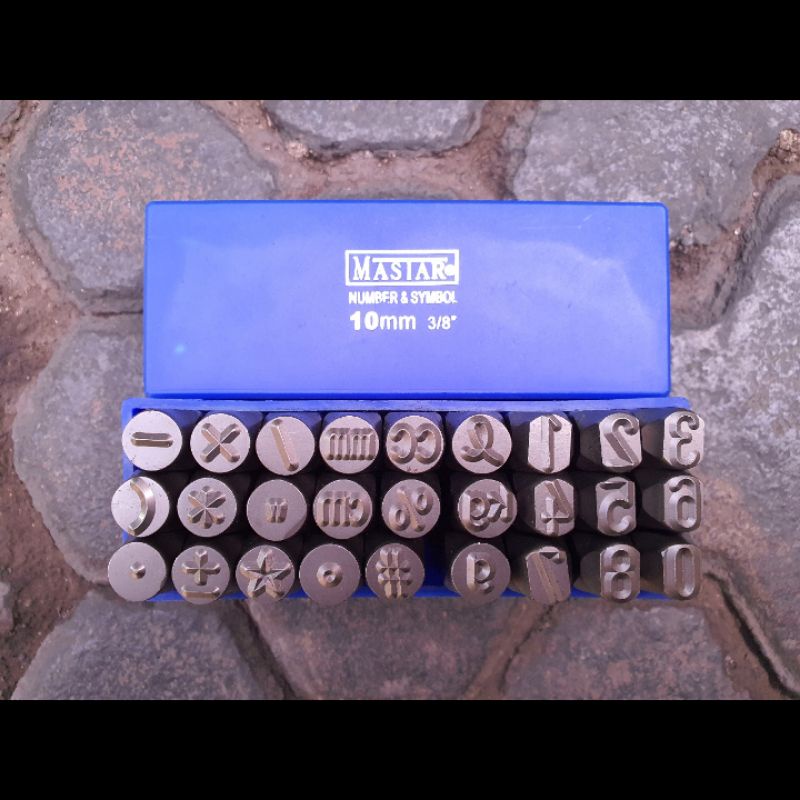 

KETOK ANGKA & SIMBOL 10MM 27PCS/SET NUMBER & PATTERN STAMP PUNCH 10 MM MASTAR