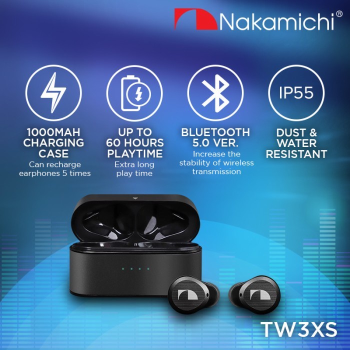 NAKAMICHI TW 3XS PLUS TWS MY SOLO TRUE WIRELESS EARPHONE ORIGINAL NEW
