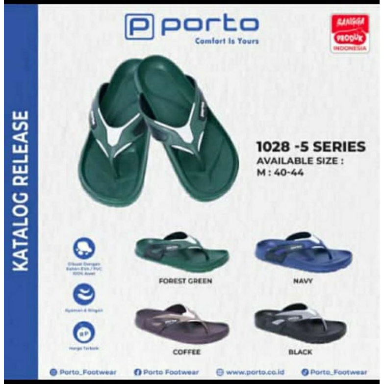 Sandal Jepit Pria PORTO 1028M-5 SERIES size 40-44