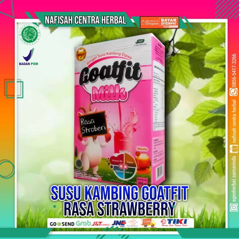 

Goat Fit Milk Rasa Stoberi | Susu Kambing Etawa Rasa Stoberi