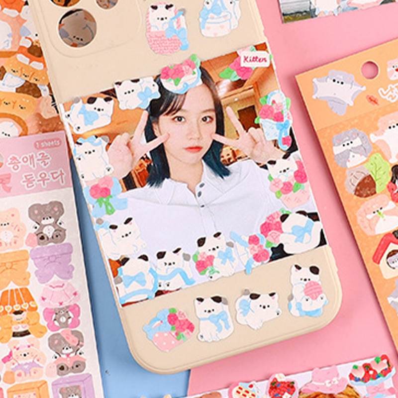Stiker Motif Kartun Hewan Untuk Dekorasi Handbook DIY