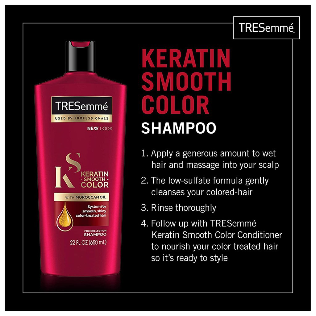 TRESEMME SHAMPOO KERATIN SMOOTH ARGAN OIL &amp; KERATIN